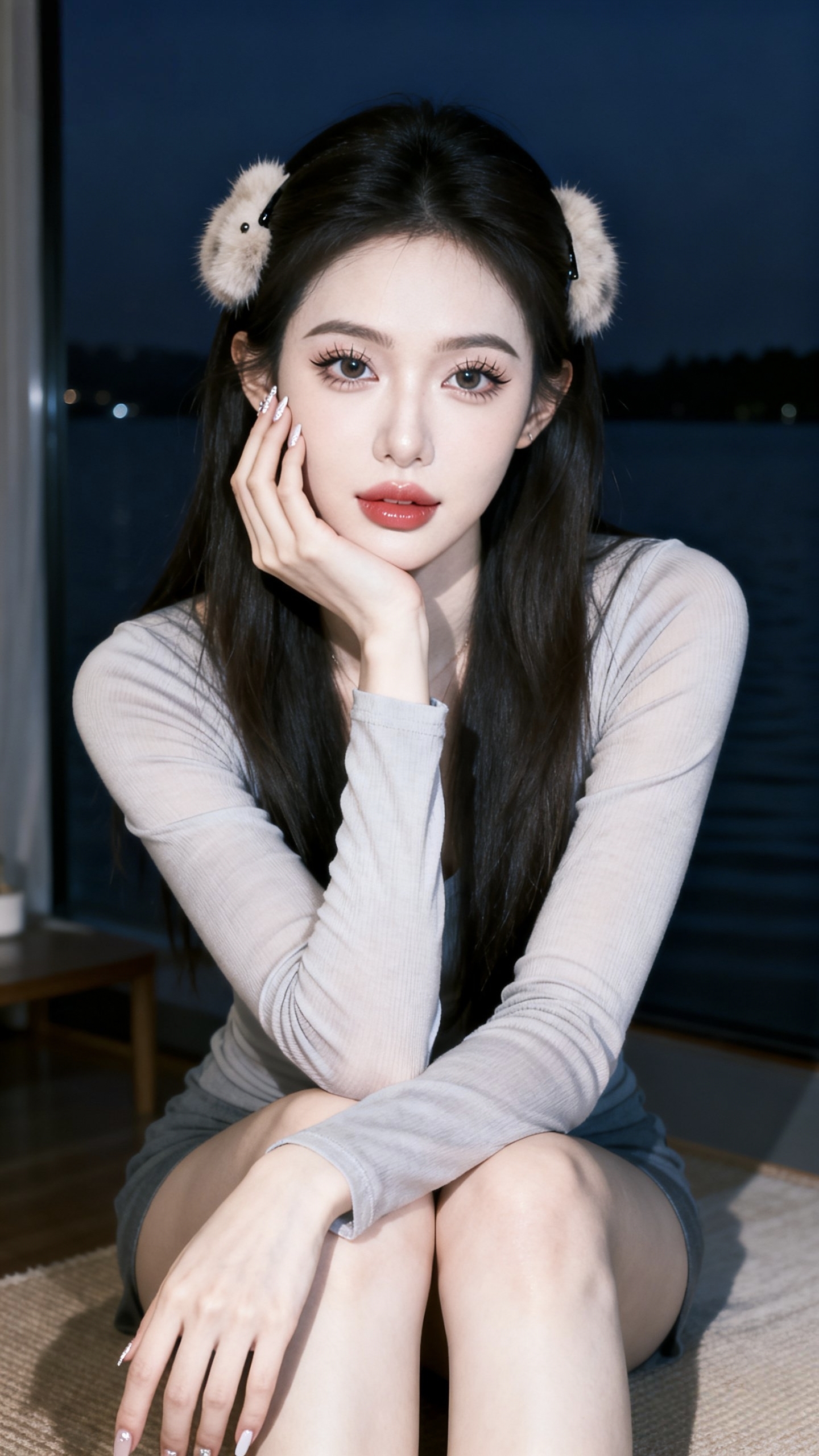 冷白皮网红女生