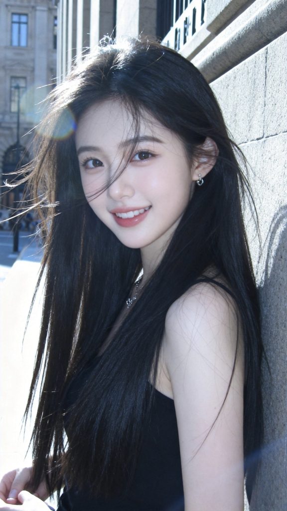 甜美长发女生
